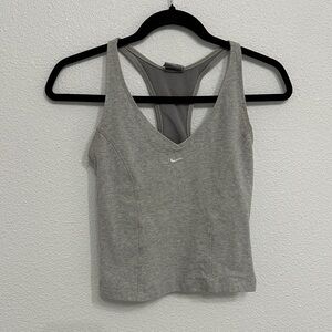 Nike Heather Gray Athletic Tank medium